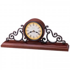 Strathburn Tambour Mantel Clock by Bulova   